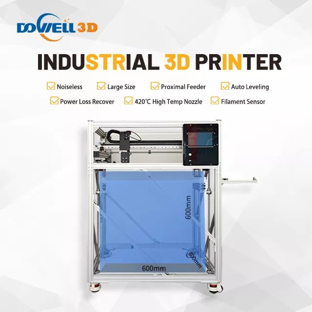 DOWELL DM6 High-quality 3D Printer with Ultra-quiet Driver TFT large p rinting size 600*600*600mm Touch Screen big 3d printing with USB - Antinsky3d