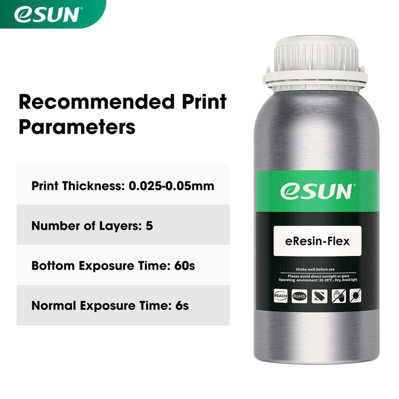 eSUN eResin-Flex 0.5kg for 3d printer resin Flexible resin 405nm 3d pr