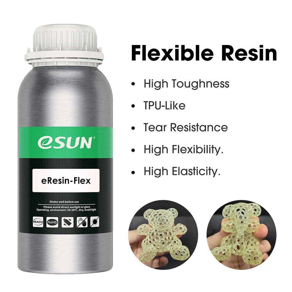 eSUN eResin-Flex 0.5kg for 3d printer resin Flexible resin 405nm 3d printing lcd printer - Antinsky3d