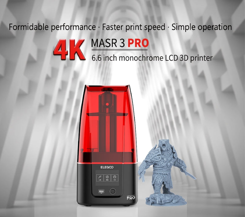 ELEGOO MARS 3 pro 4K MONO LCD resin 3D PRINTER 143*89.6*175mm - Antinsky3d
