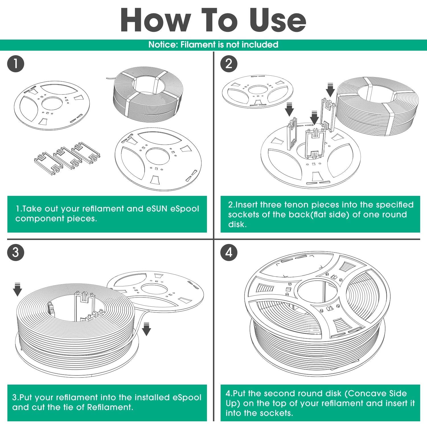 ESUN eSpool reusable and detachable tray PC material Environmental friendly tray - Antinsky3d