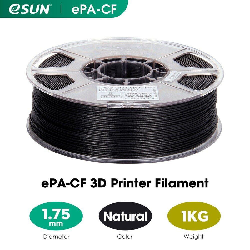 eSUN Carbon Fiber Filled Nylon Filament ePA-CF 1.75mm 3D Printer Filament,1KG 2.2LBS Spool 3D Printing Filament for 3D Printers - Antinsky3d