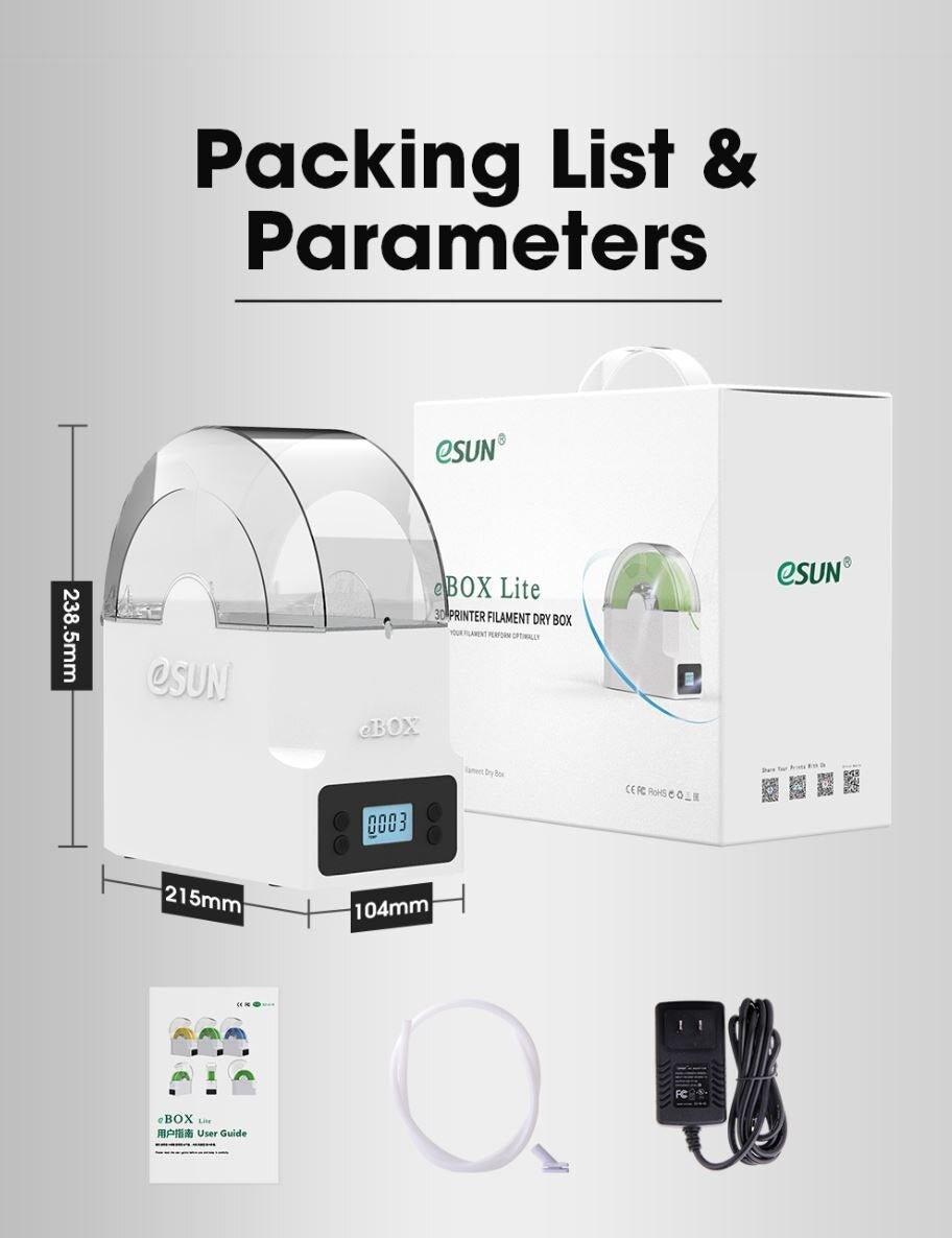 eSUN eBOX Lite 3D Filament Dryer Box Drying Filaments Storage Box Keep