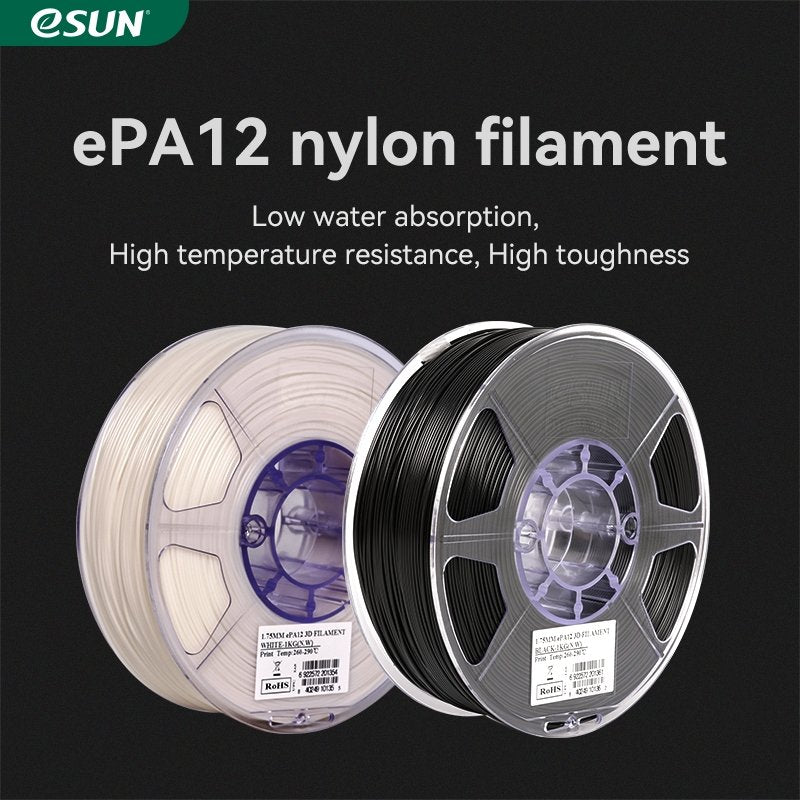 eSUN ePA12 Nylon Filament 1.75mm 1KG 2.2LBS PA12 3D Printer Filament 3D Printing Filament for 3D Printer - Antinsky3d