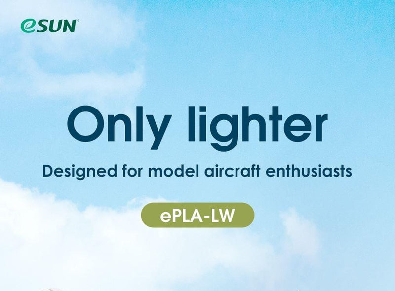 eSUN ePLA-LW 3D Printer Filament 1.75mm 1KG 2.2LBS PLA-LW Light Weight foam Material for 3D Printer aircraft US EU AU stock free shipping - Antinsky3d