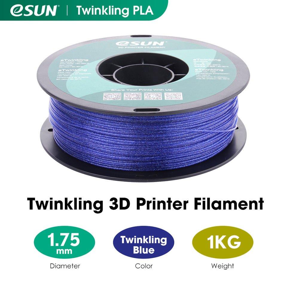 eSUN etwinkling-PLA filament 1.75mm 1kg 3d printing filament for 3D Printer - Antinsky3d