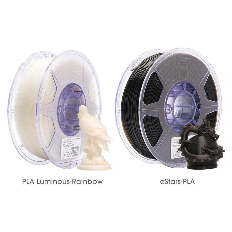 eSUN PLA Luminous-Rainbow eStars-PLA Filament 1.75mm 1KG Spool Glow in the Dark Pla Luminous 3D Printing Filament for 3D Printer - Antinsky3d