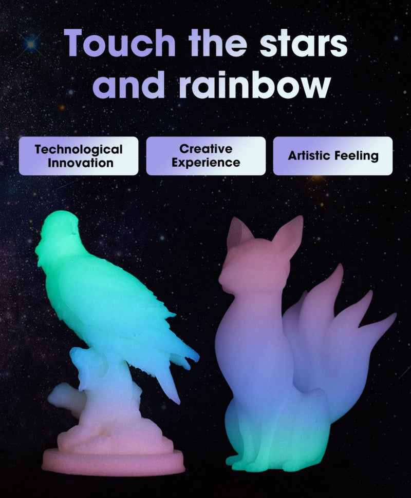 Silk Rainbow PLA Filament for 3D Printing — Kingroon 3D