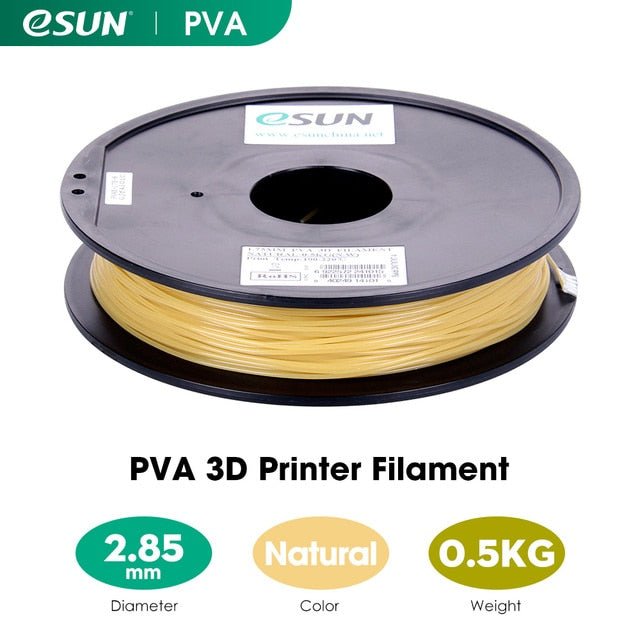 eSUN Water Soluble PVA Filament 1.75mm 0.5KG 1.1LBS 3D Printing Filament Support Material for 3D Printer - Antinsky3d