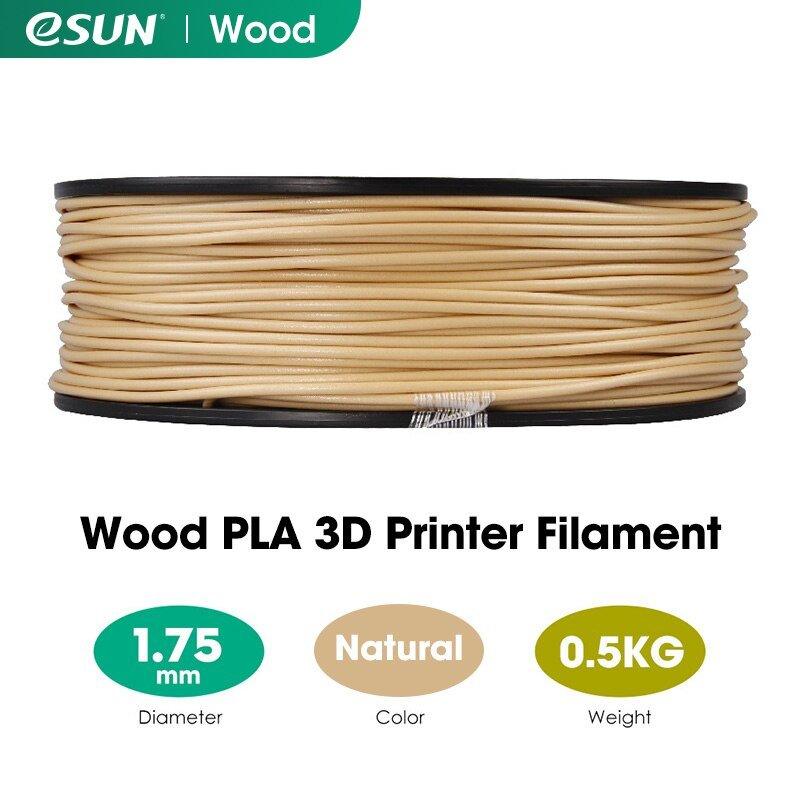 eSUN Wood PLA Filament 1.75mm 0.5KG (1.1 LBS) Spool Wood PLA 3D Printe