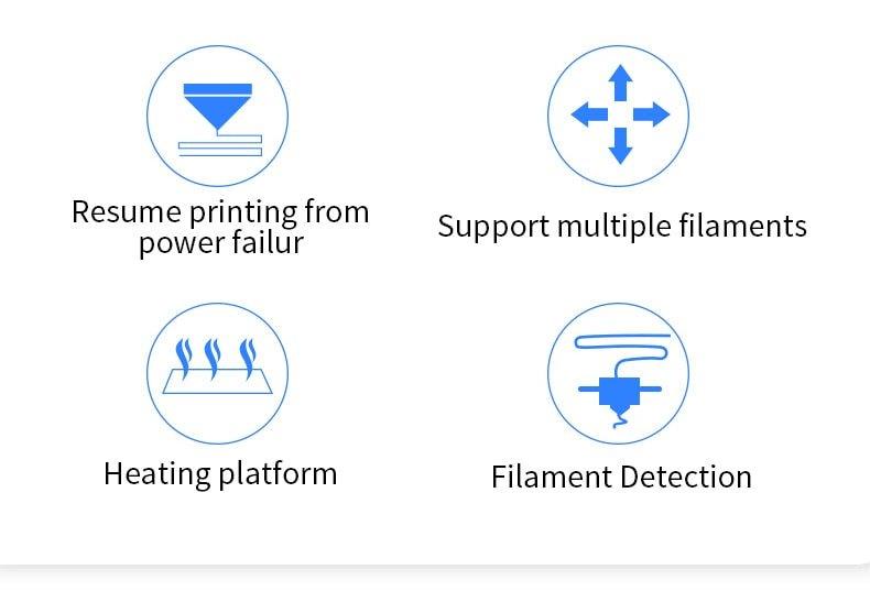 Flashforge Guider II 2 3D Printer 280*250*300mm Intelligent Industrial GradeAuto Leveling Wireless Resume Printing Large Size 280*250*300mm - Antinsky3d