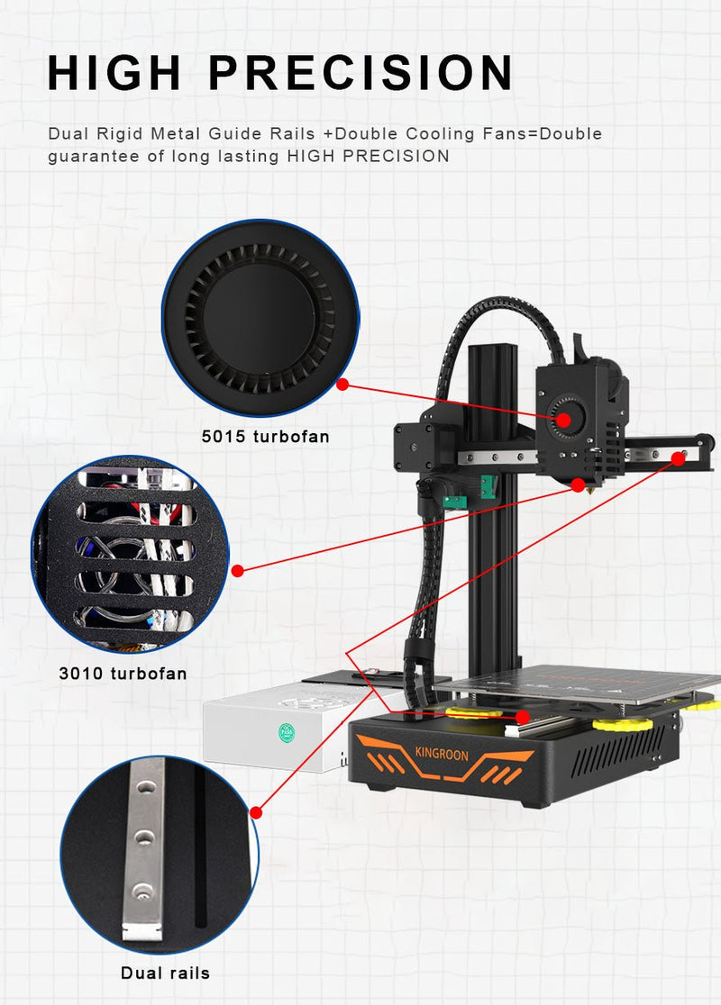 Kingroon KP3S 3d printer 180*180*180mm DIY 3d printing machine - Antinsky3d