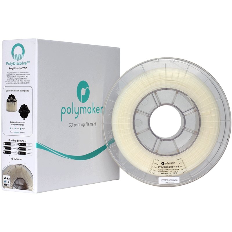 Polymaker Polydissolve S1 3d printer filament 1.75mm 750g - Antinsky3d