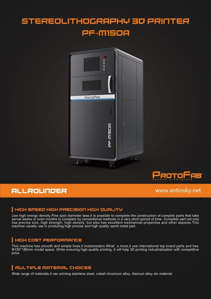 ProtoFab PF-M 150 SLM 3d printer D150*180mm metal 3d printer - Antinsky3d