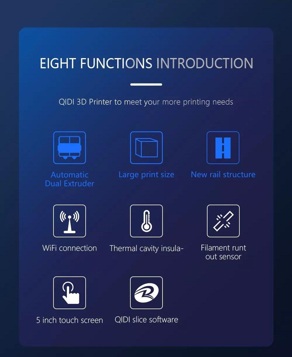 QIDI i-Fast 3D Printer, Industrial Grade Structure, with Dual Extruder for Fast Printing, Super Large Printing Size 360×250×320mm - Antinsky3d