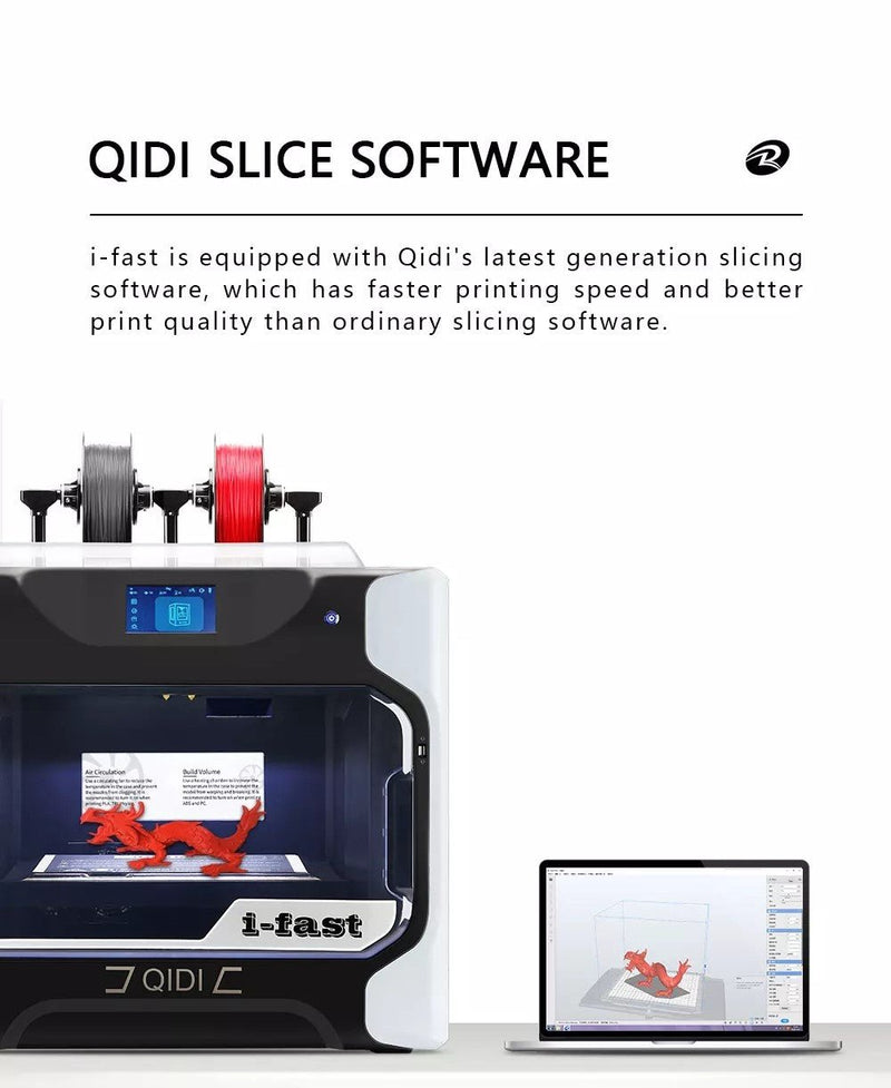QIDI i-Fast 3D Printer, Industrial Grade Structure, with Dual Extruder for Fast Printing, Super Large Printing Size 360×250×320mm - Antinsky3d