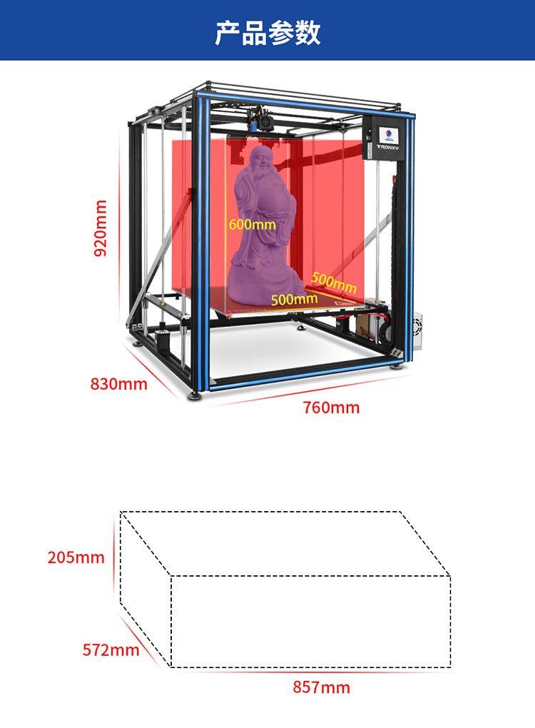 Tronxy X5SA-500 RRO Large 3d printer 500*500*600(mm) big 3d printing machine US EU stock free shipping - Antinsky3d