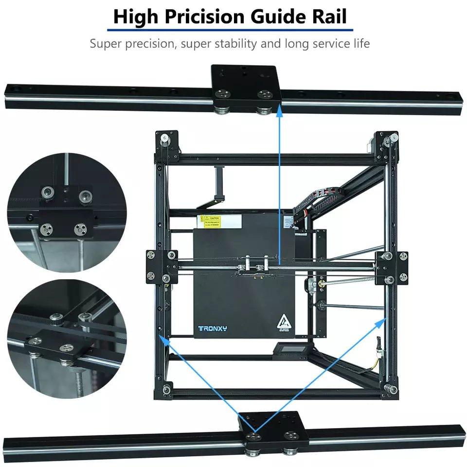 TRONXY X5SA PRO 3d printer Guide rail version 330*330*400mm Dual Z axis printers machines Ultra-quiet driver TITAN 3d printer - Antinsky3d