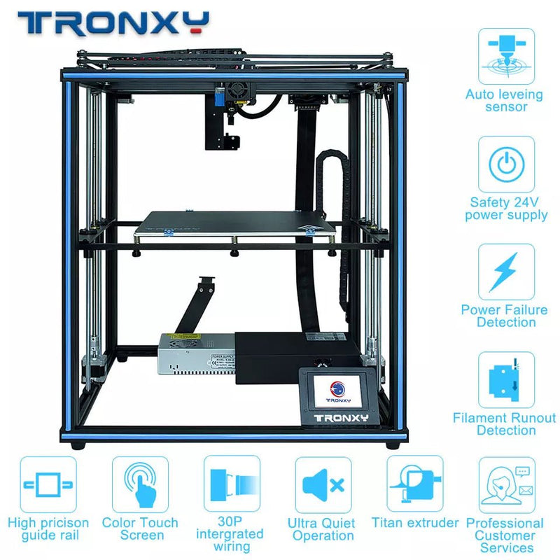 TRONXY X5SA PRO 3d printer Guide rail version 330*330*400mm Dual Z axis printers machines Ultra-quiet driver TITAN 3d printer - Antinsky3d