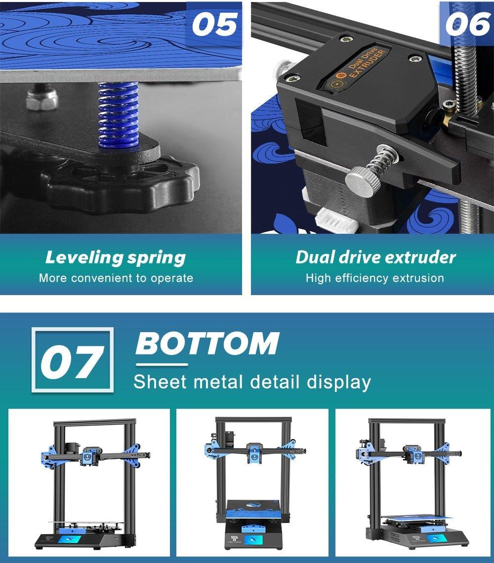 Twotrees 3D printer Blu-3 V2 With Silent Driver Touch Screen US EU stock free shipping - Antinsky3d