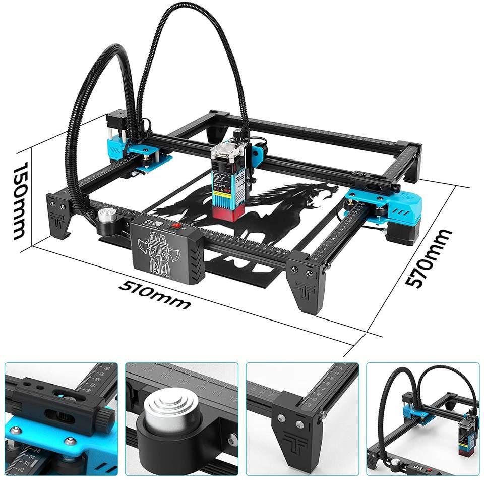 TwoTrees TTS-25 Portable 15W CNC Routers home use Laser Cutting Machine for Mini wood stainless steel Plywood Laser Engraving Machines - Antinsky3d